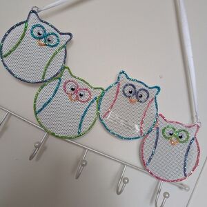 Colorful Owl Sequin Jewelry Hanger